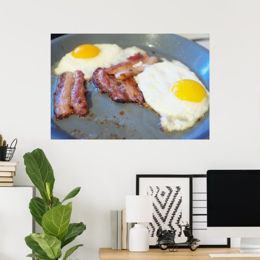 Fried eggs ポスター (ホームオフィス)