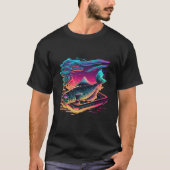 Fried Fish Synthwave 80s Retrowave Aesthetic 2 Tシャツ (正面)