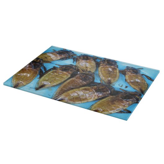 Fried Giant Water Bug (Maeng Daa) ...アジア料理 カッティングボード (角)