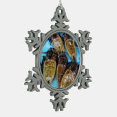 Fried Giant Water Bug (Maeng Daa) ...アジア料理 スノーフレークピューターオーナメント (左)