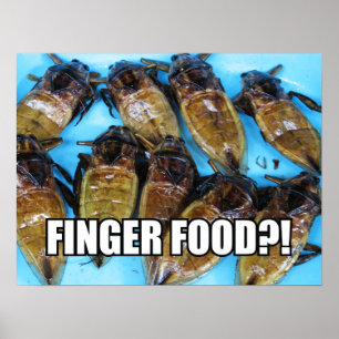 Fried Giant Water Bug (Maeng Daa) ...アジア料理 ポスター