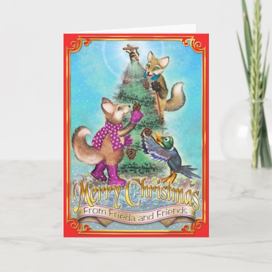 Friedaはクリスマスカードの- Frieda及びジャック後につきます シーズンカード (正面)