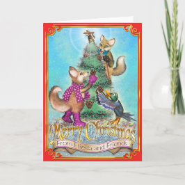 Friedaはクリスマスカードの- Frieda及びジャック後につきます シーズンカード