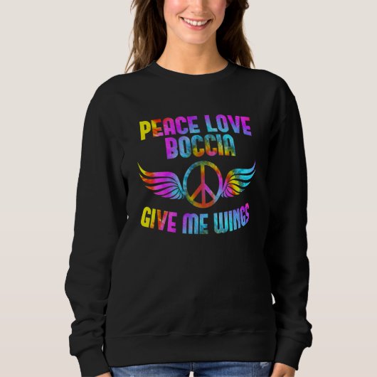 Friede boccia player boule design - Peace Love Boc スウェットシャツ (正面)