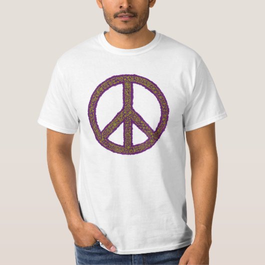 Friedenszeichen lila tシャツ (正面)