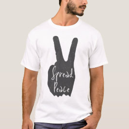 Friedliches Design mit Hand & Peace-Zeichen Tシャツ
