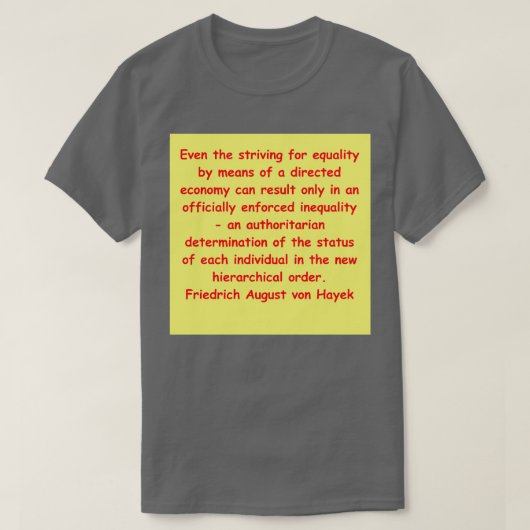 Friedrich August von Hayek 19 Tシャツ (デザイン正面)