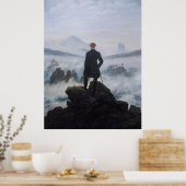 Friedrich's Wanderer above the sea of fog ポスター (キッチン)