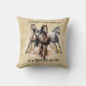 FRIENDを信頼するHORSE for life引用文 クッション (正面)