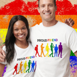 FRIEND誇りを持ったゲイプライド男性シルエットTシャツ Tシャツ