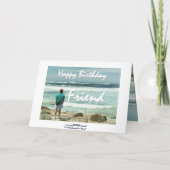 FRIEND -ハッピーバースデー – 人間と海波 カード (裏面)