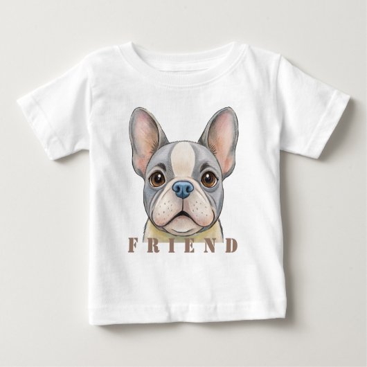 Friend Bulldog ベビーTシャツ (正面)
