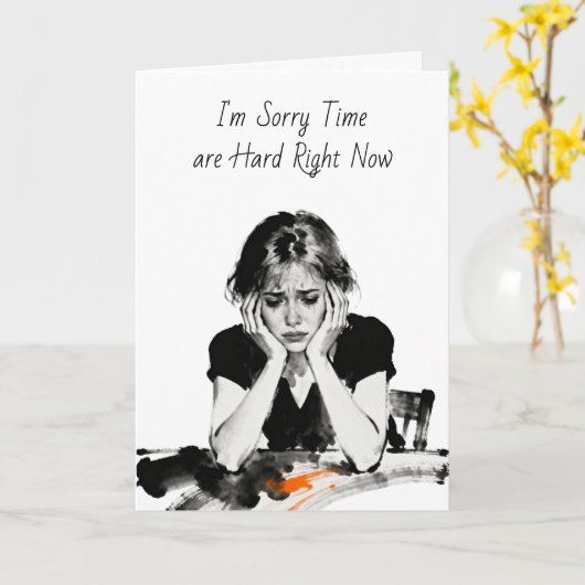 Friend Going Through a Hard Time | I' Here for You カード (黄色い花)