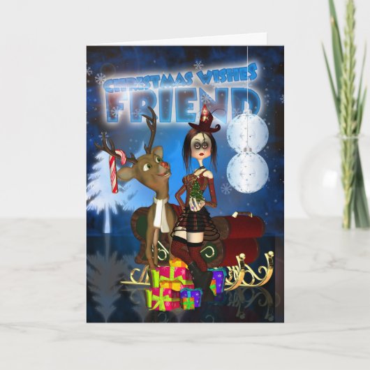 Friend Gothic Christmas Card, H.I.P. And Reindeer シーズンカード (正面)