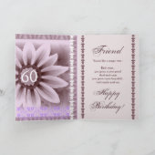 FRIEND - Happy 60誕生日- LAVENDER Flower カード (内部)