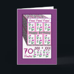 FRIEND - Happy 70誕生日 – ピンクハート花 カード<br><div class="desc">ピンクのハートの花と多くのハグやキスを持つこのカードは、特別な人にハッピーバースデーを望む陽気な方法である。すべての文字はカスタマイズ可能なので、彼女の名前の「ゴド娘」を変更し、年を変更することができる(そして、一度に変更するだけで、カード全体で変更される)。もちろん、内側の節を修正することができる。おもしろいと一種のカード!</div>