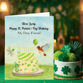 Friend Happy St Patricks Day Birthday カード