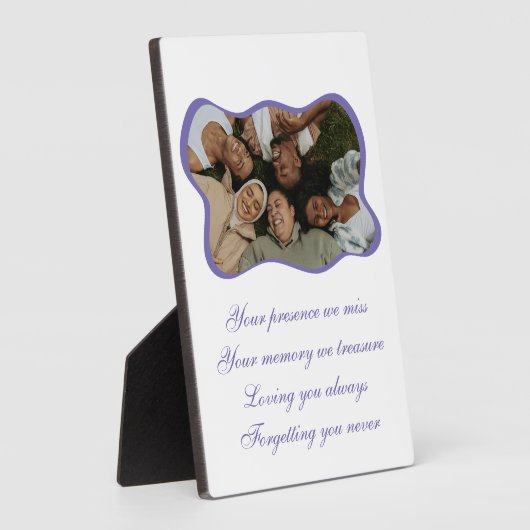 Friend in the woods Tabletopプラーク5x7 with Easel フォトプラーク (側面)