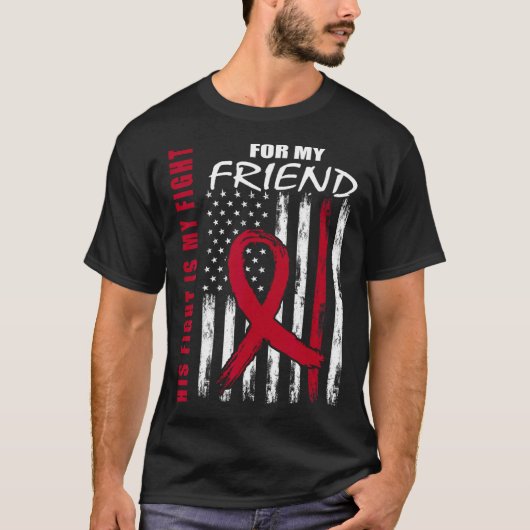 Friend Multiple Myeloma Awareness American Flag Pr Tシャツ (正面)