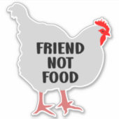 Friend Not Food, Vegan Sticker シール (正面)