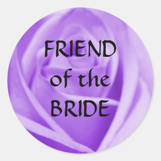 FRIEND of the BRIDE- （大）ラベンダーバラシール ラウンドシール (正面)