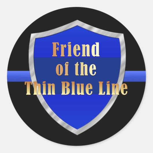 Friend of the Thin Blue Line ラウンドシール (正面)