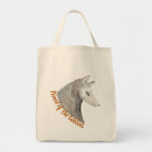 Friend of the Wolves Watercolor Timber Wolf トートバッグ (正面)