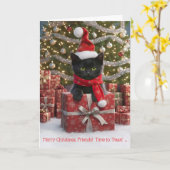 Friend or Friends Happy Holidays Christmas Cute  カード (黄色い花)