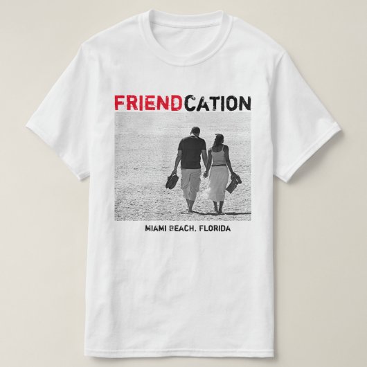 Friendcationは写真のTシャツを加えます Tシャツ (デザイン正面)