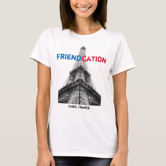 FriendcationエッフェルパリのTシャツ Tシャツ (正面)