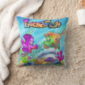 FriendFishかわいい漫画の魚のフリースブランケット クッション (ブランケット)