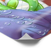 FriendFishかわいい漫画の魚のポスター ポスター (角)