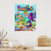 FriendFishかわいい漫画の魚のポスター ポスター (キッチン)