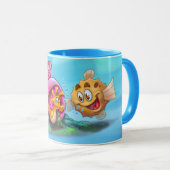 FriendFishかわいい漫画の魚のマグカップ マグカップ (正面右)