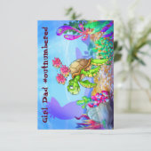 FriendFishかわいい漫画の魚の父の日のカード サンキューカード (スタンド正面)