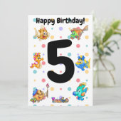 FriendFishかわいい漫画の魚の誕生日カード サンキューカード (スタンド正面)