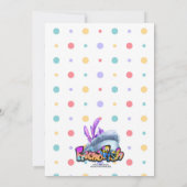 FriendFishかわいい漫画の魚の誕生日カード サンキューカード (裏面)