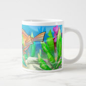 FriendFishかわいい漫画の魚 ジャンボコーヒーマグカップ (右)