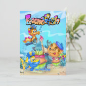 FriendFishかわいい漫画の魚 招待状 (スタンド正面)