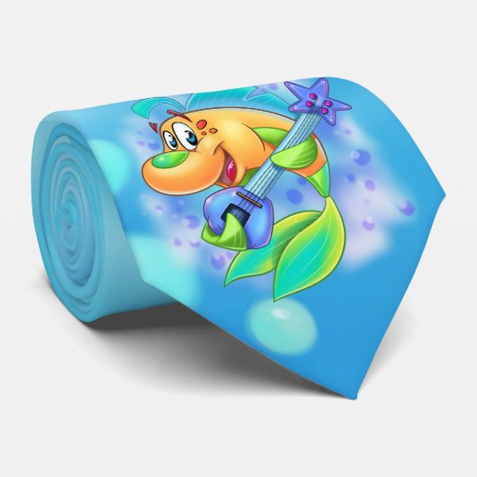 FriendFishかわいい魚との漫画のネクタイ ネクタイ (ロール)