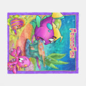 FriendFishのフリースブランケット フリースブランケット (正面(横))