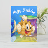 FriendFishの誕生日カードのパフ サンキューカード (スタンド正面)