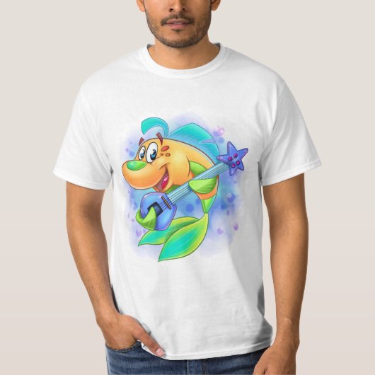 FriendFishアニメの魚のジャムのシャツ Tシャツ (正面)