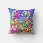 FriendFishクリスマスかわいい漫画の魚の枕 クッション (正面)