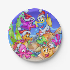 FriendFishマンガのクリスマスプレート ペーパープレート