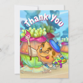 FriendFish可愛い漫画感謝していあなたのグリーティングカード サンキューカード