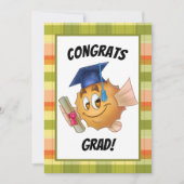 FriendFish漫画かわいい魚の卒業カード サンキューカード (正面)