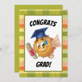 FriendFish漫画かわいい魚の卒業カード サンキューカード