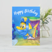 FriendFish漫画の誕生日カードフリッチ サンキューカード (スタンド正面)