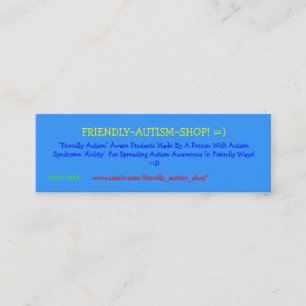 Friendly~Autism~Shop! =)広告カード スキニー名刺